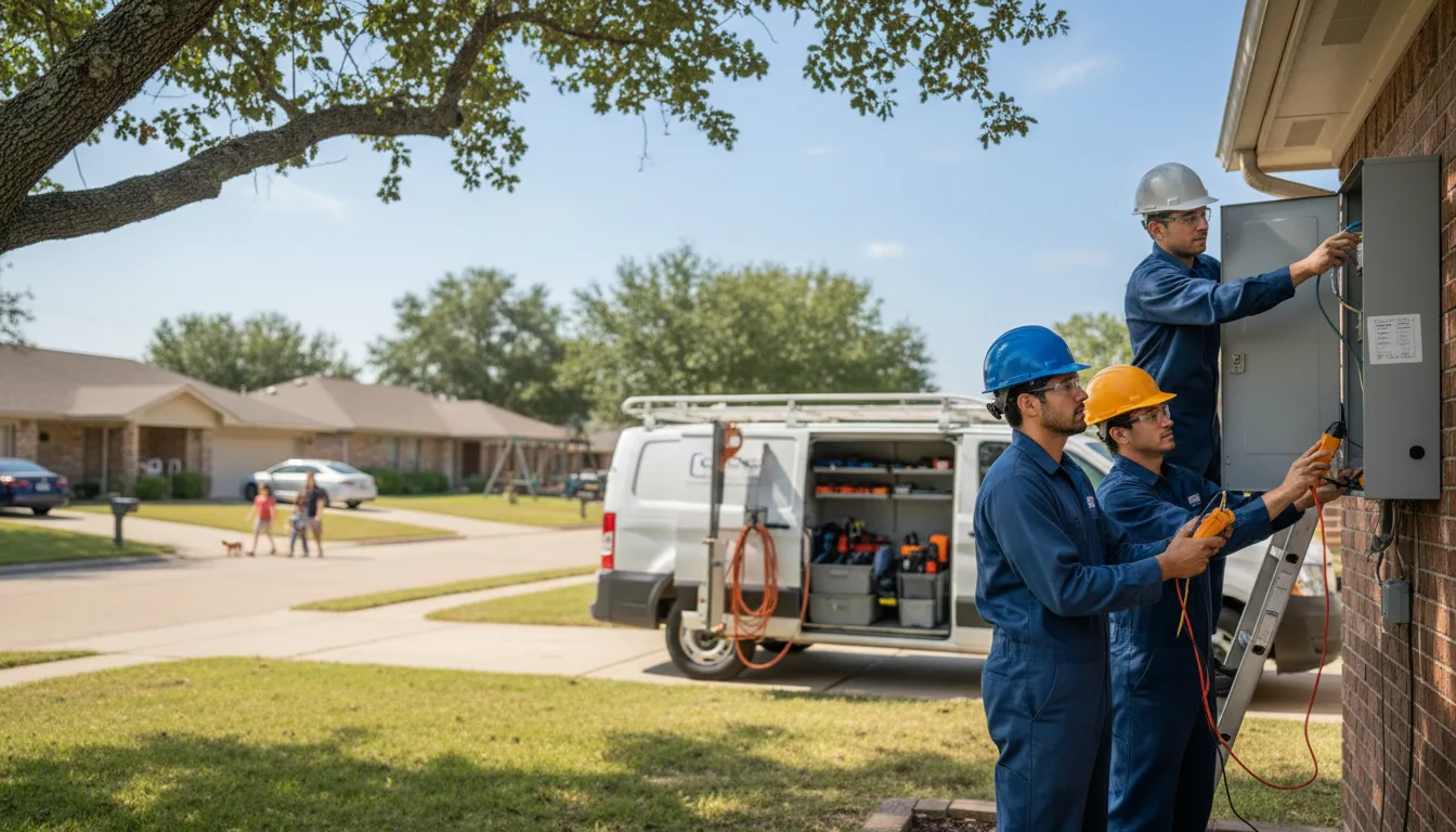 Certified electrician providing emergency electrical services in New London, WI